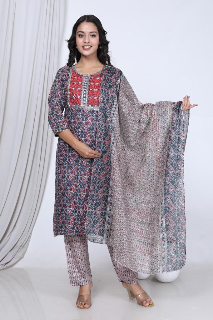 Floral printed kurta amd pant