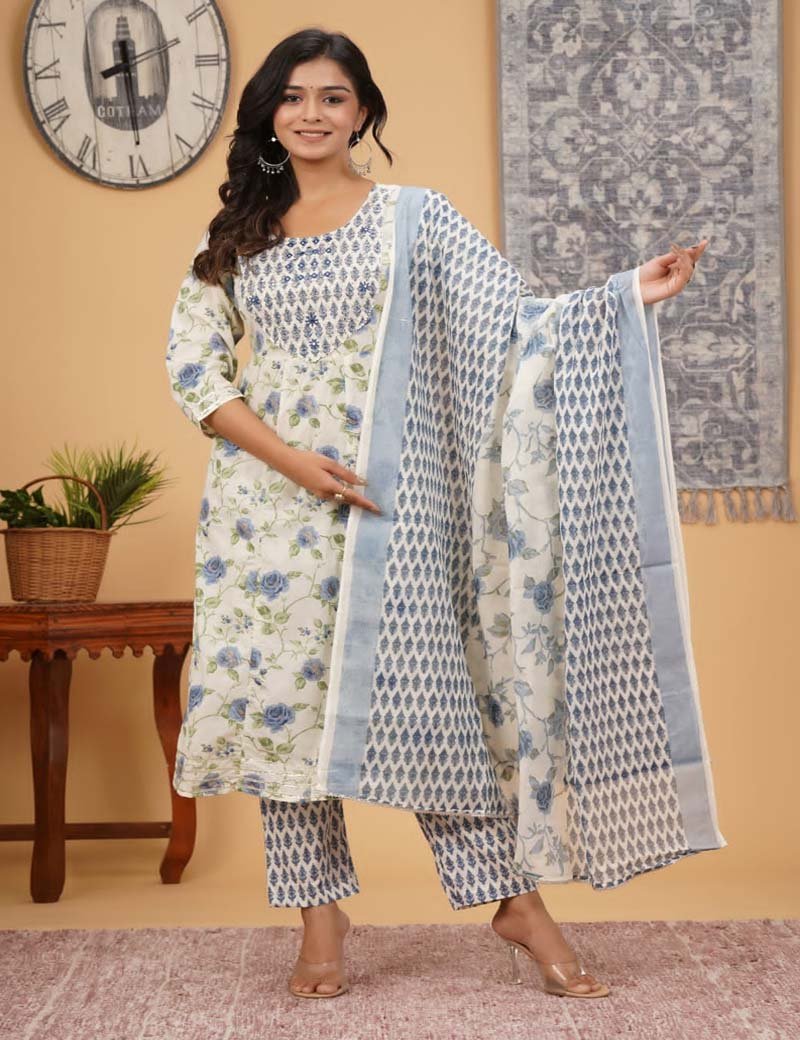 Floral printed kurta